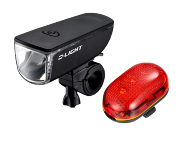 NEU DLIGHT CG-1904 Batterieleuchten Set Vorne/Hinten Fahrrad